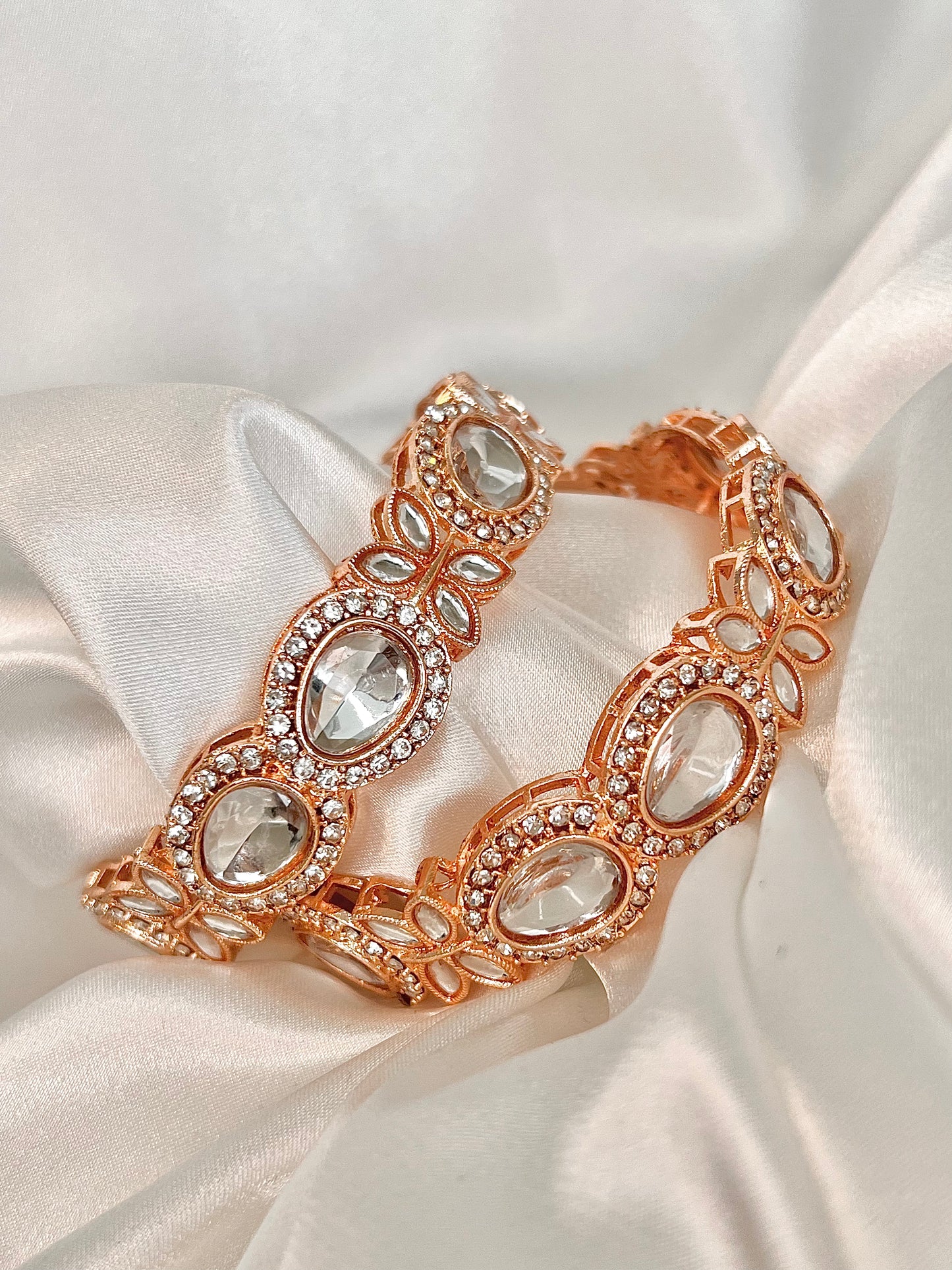Rosegold Kundan Bangles/Kada