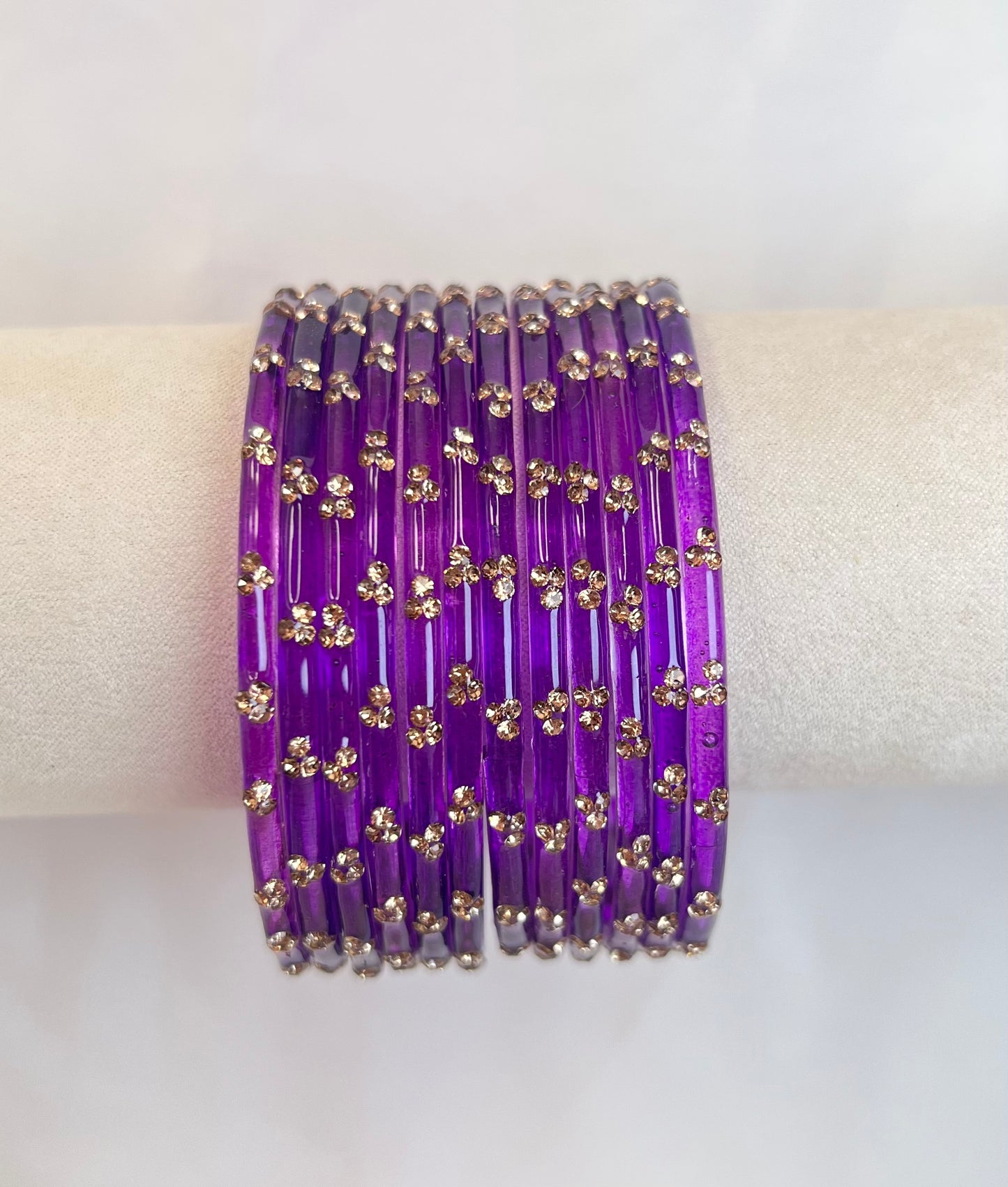 Glass Bangles - Purple