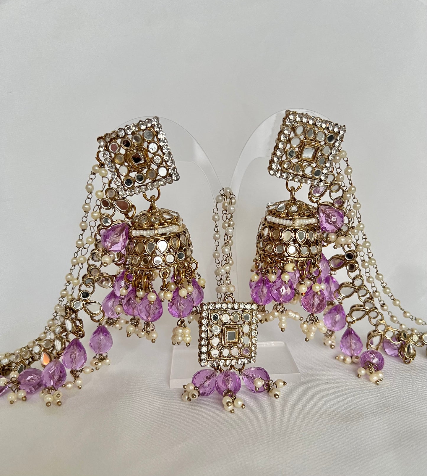 Bibbojaan Jhumka Sahara Tikkaset - 4 colors