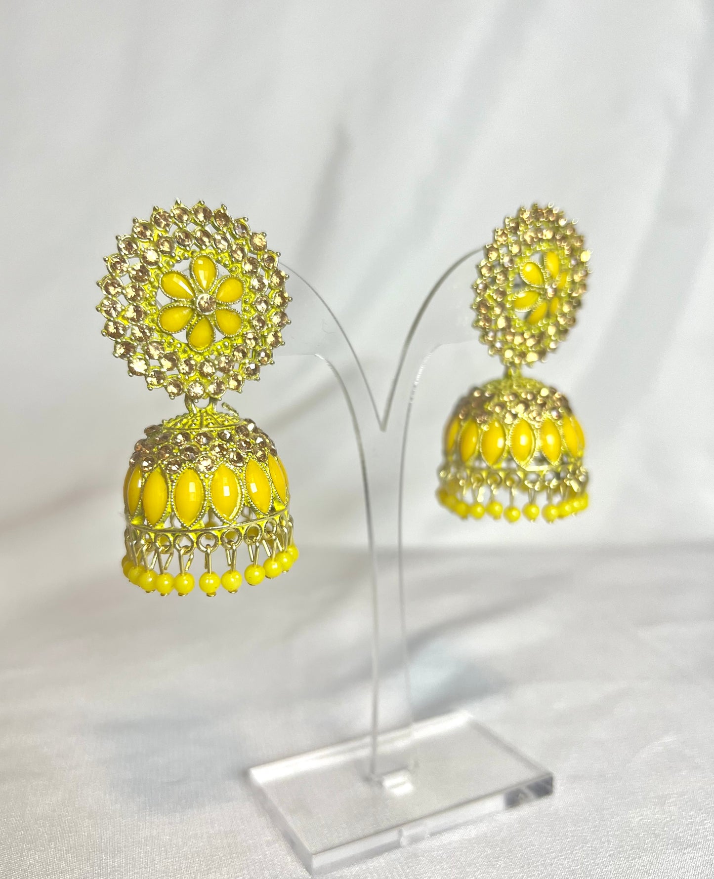 Sabah Jhumka Earrings - Yellow