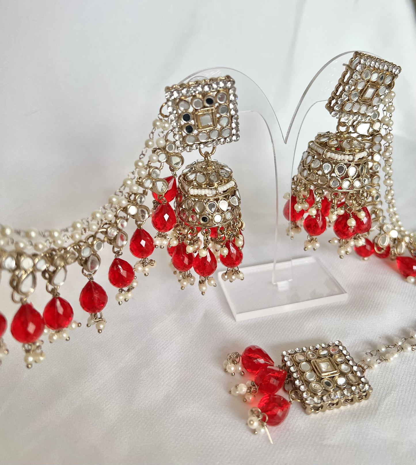 Bibbojaan Jhumka Sahara Tikkaset - 4 colors