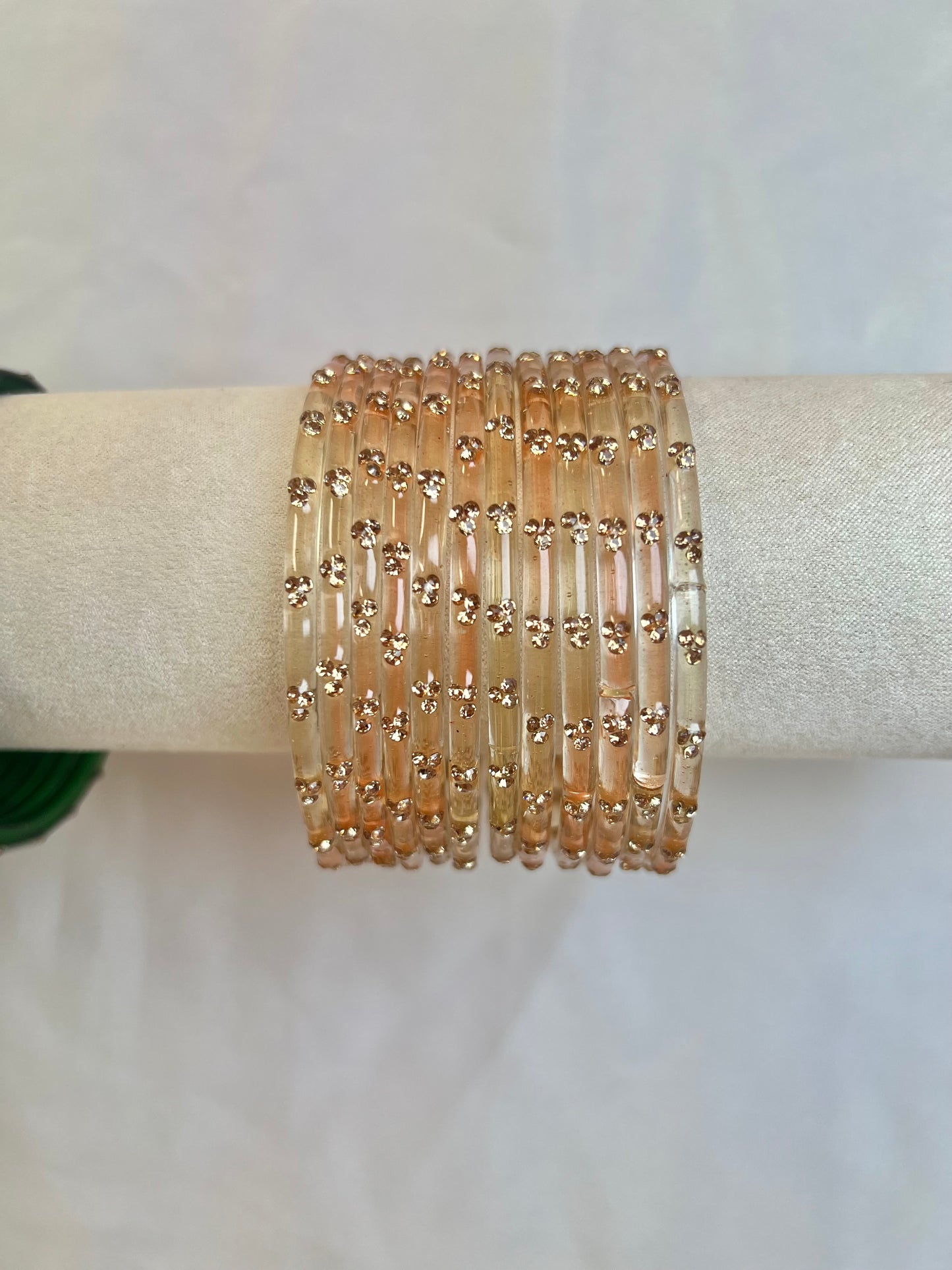 Glass Bangles - Peach