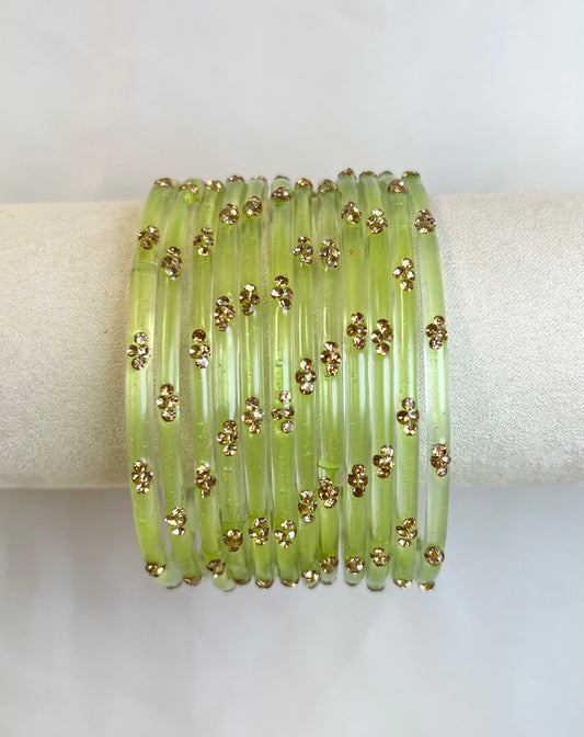 Glass Bangles - Mint