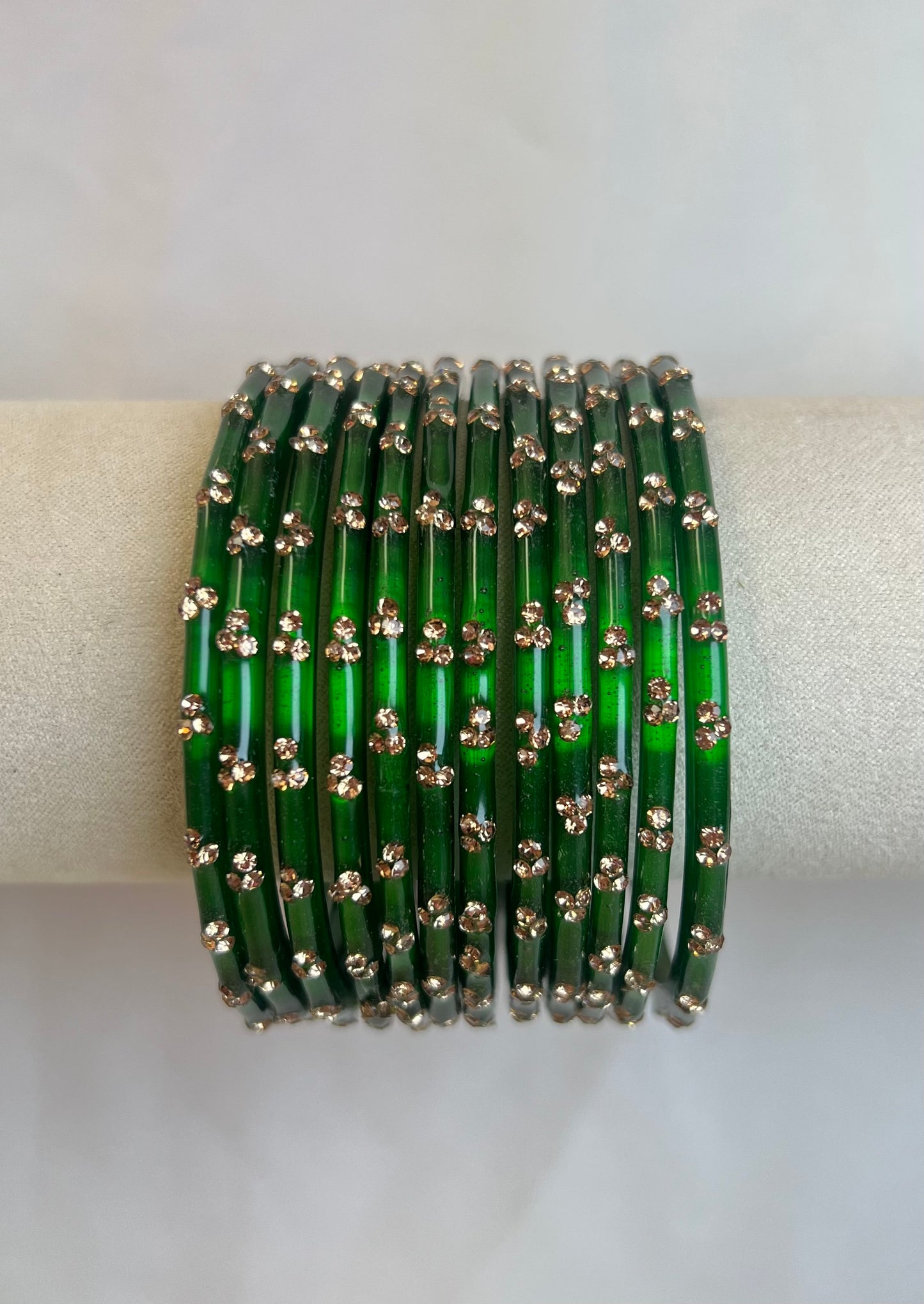 Glass Bangles - Green