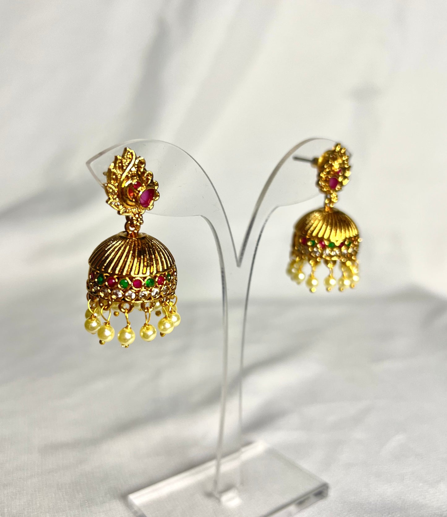 Mini Jhumka Earrings - Golden