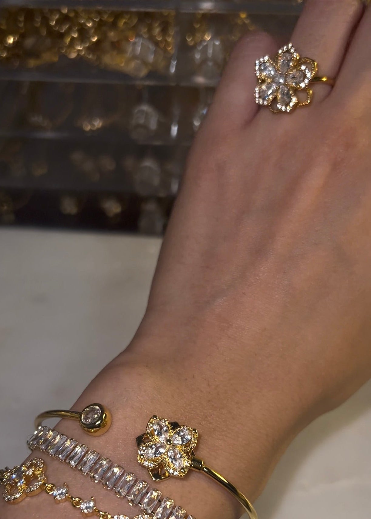 Aurora Anti-Stress Flower Ring