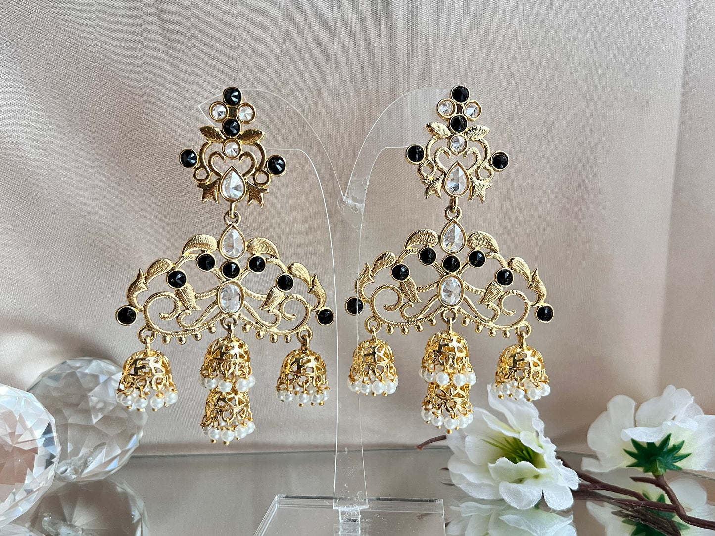 Mira Earrings with Jhumka - 3 colors SALE