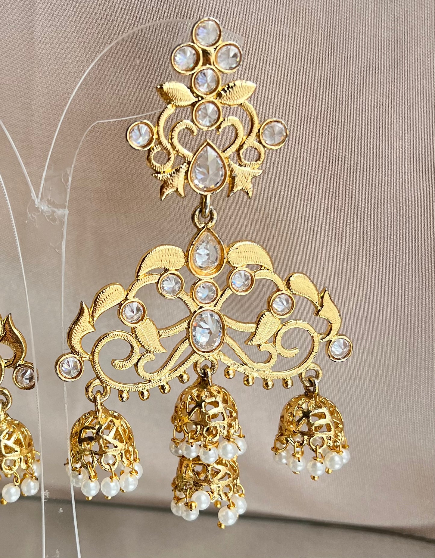 Mira Earrings with Jhumka - 3 colors SALE