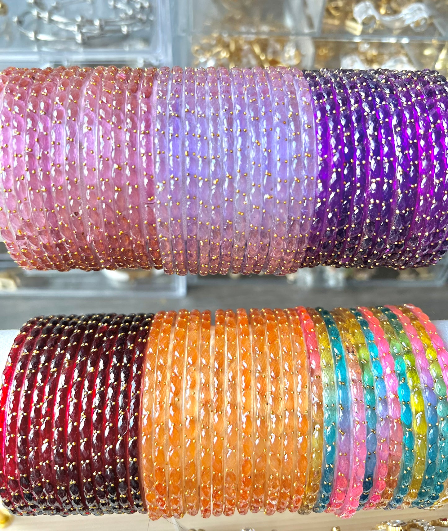 Raindrop Glass Bangles