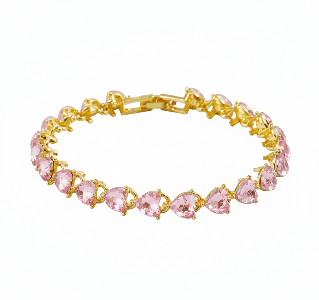 Heart Bracelet - Pink