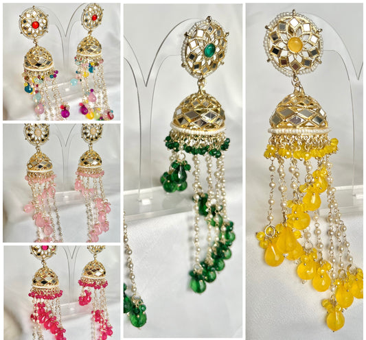 Long Jhumka Earrings - 5 colors