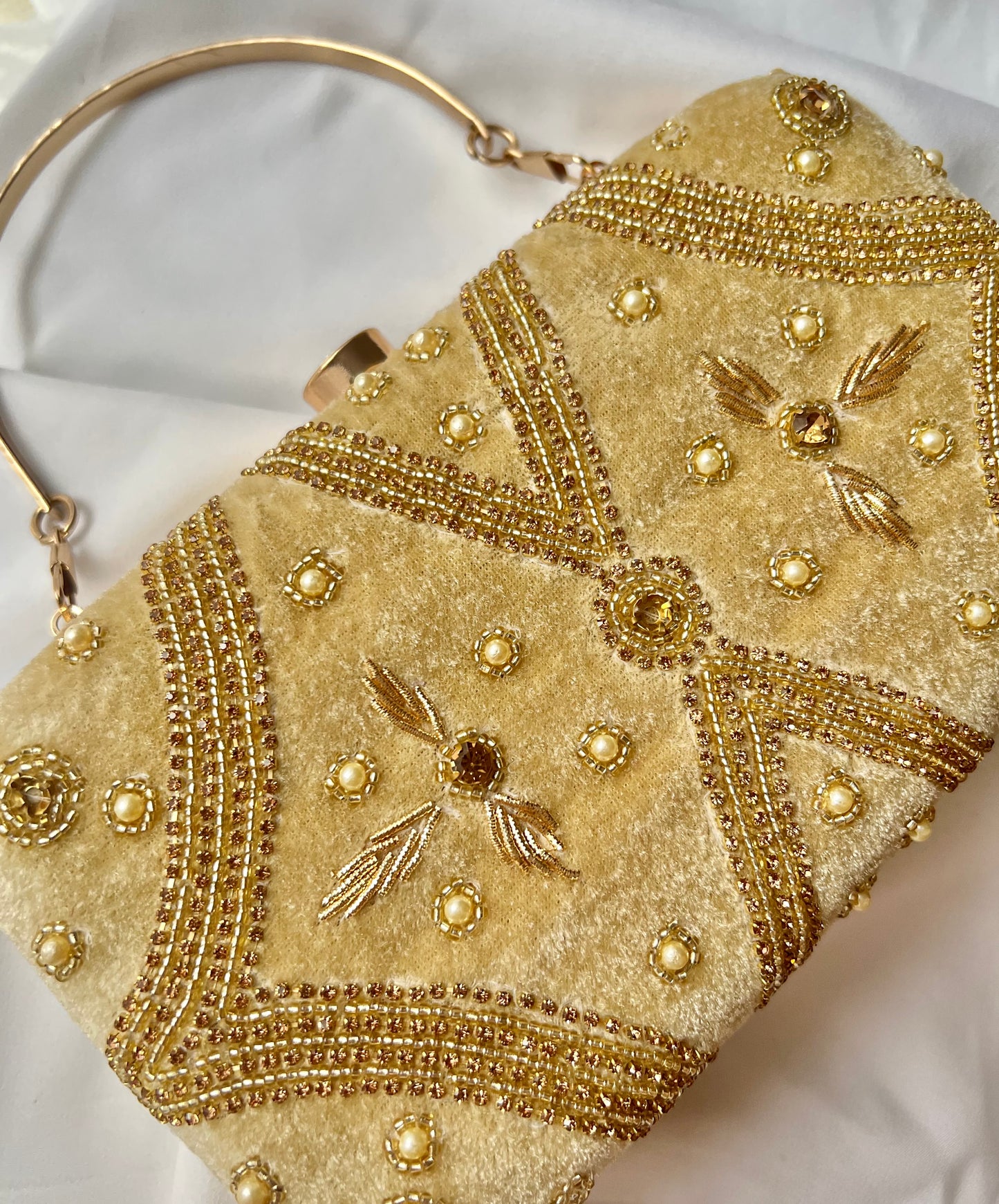 Golden Pearl Clutch