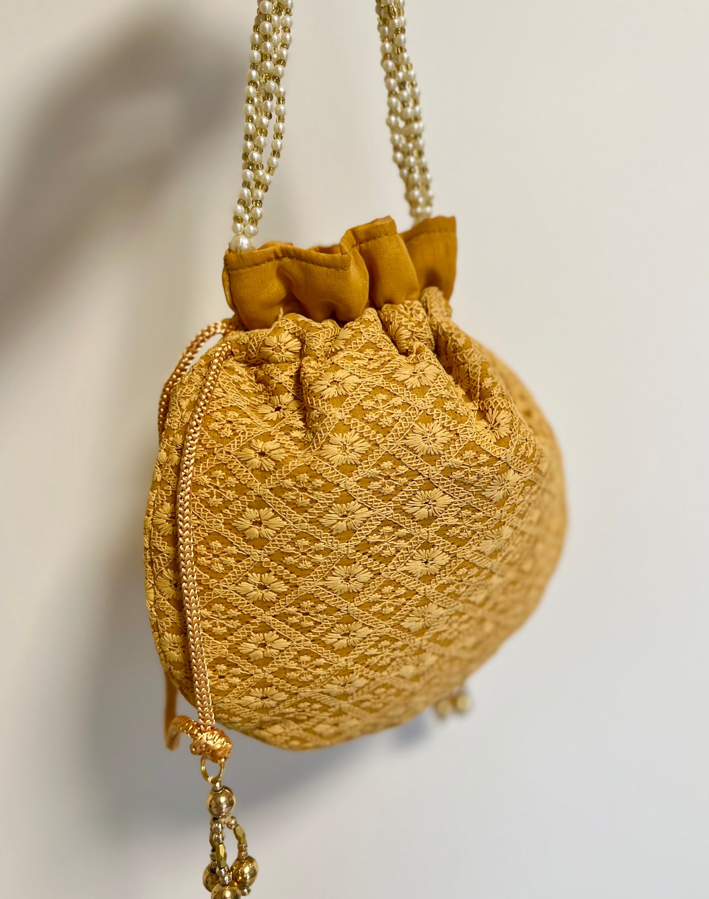 Large Potli Bag - Pearl