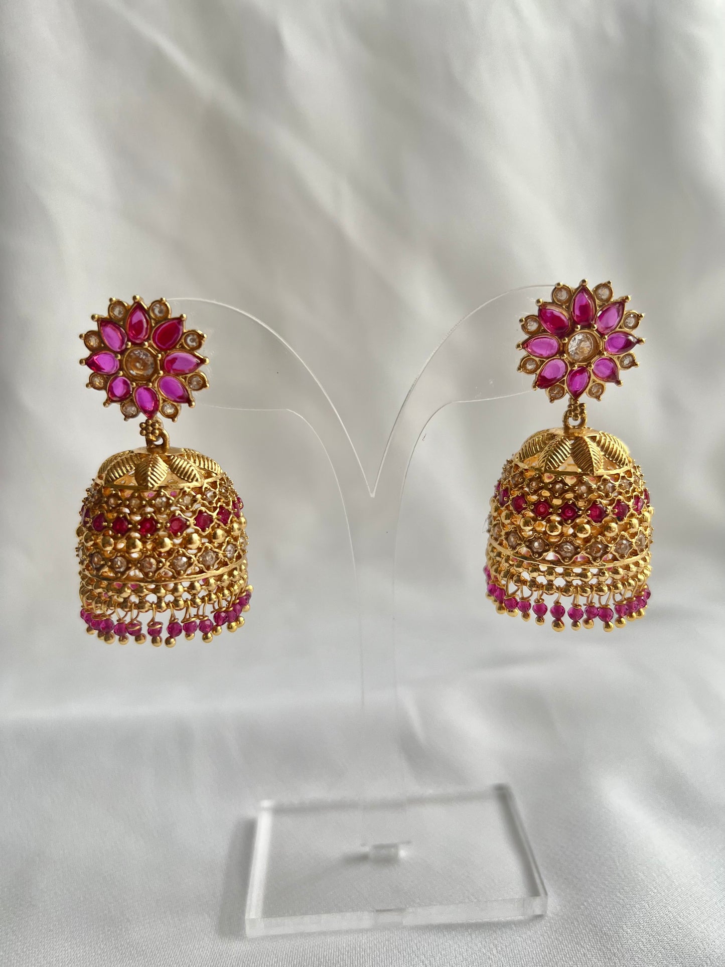 Mannat Jhumka Earrings - Purple