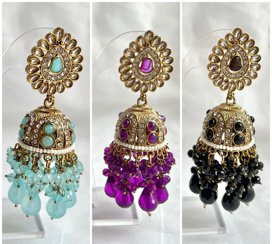 Jhumka earrings - 3 colors