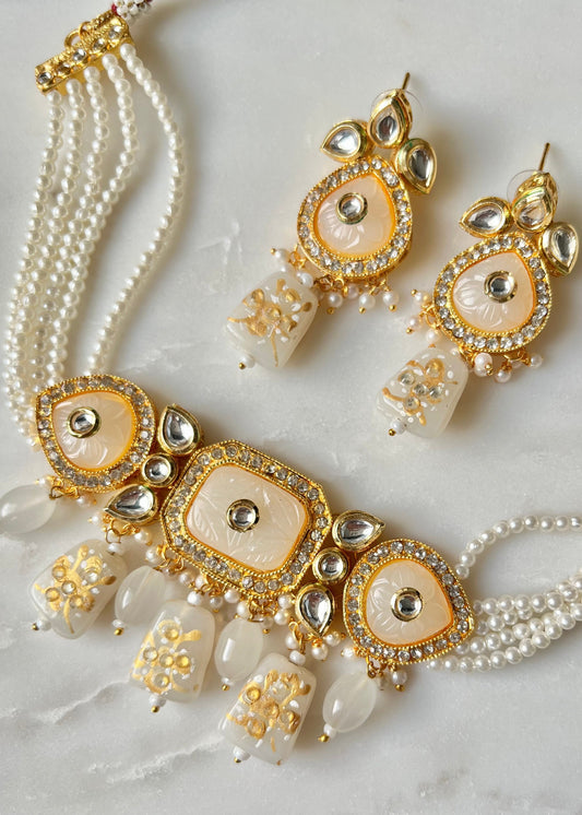 Zaina Necklaceset - White