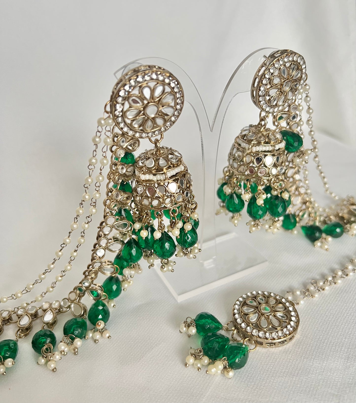 Alamzeb Jhumka Sahara Tikkaset - 3 colors