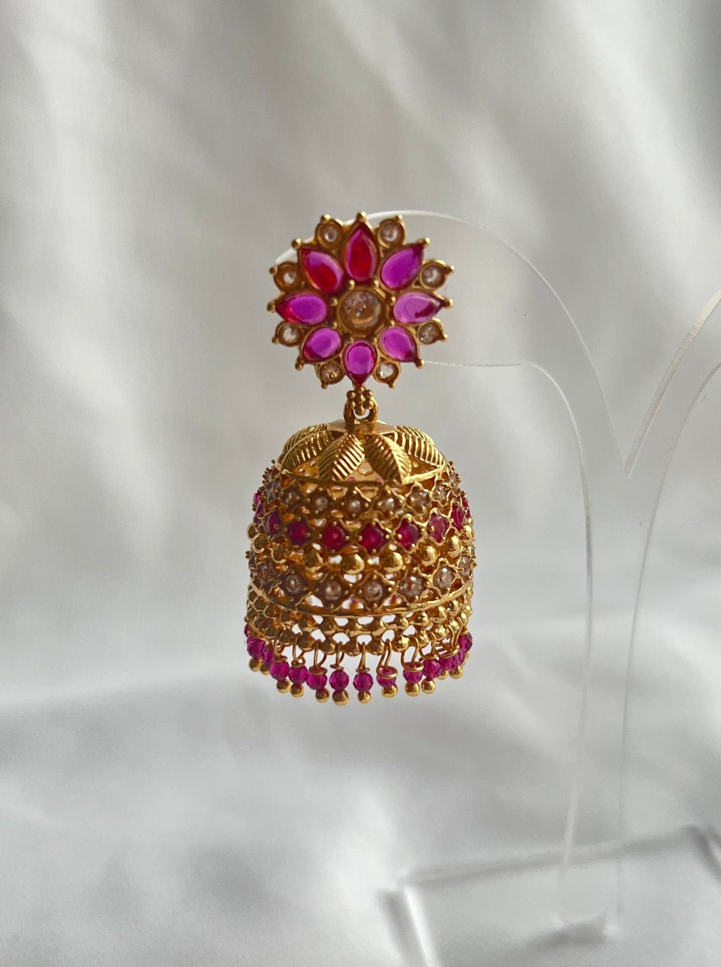 Mannat Jhumka Earrings - Purple