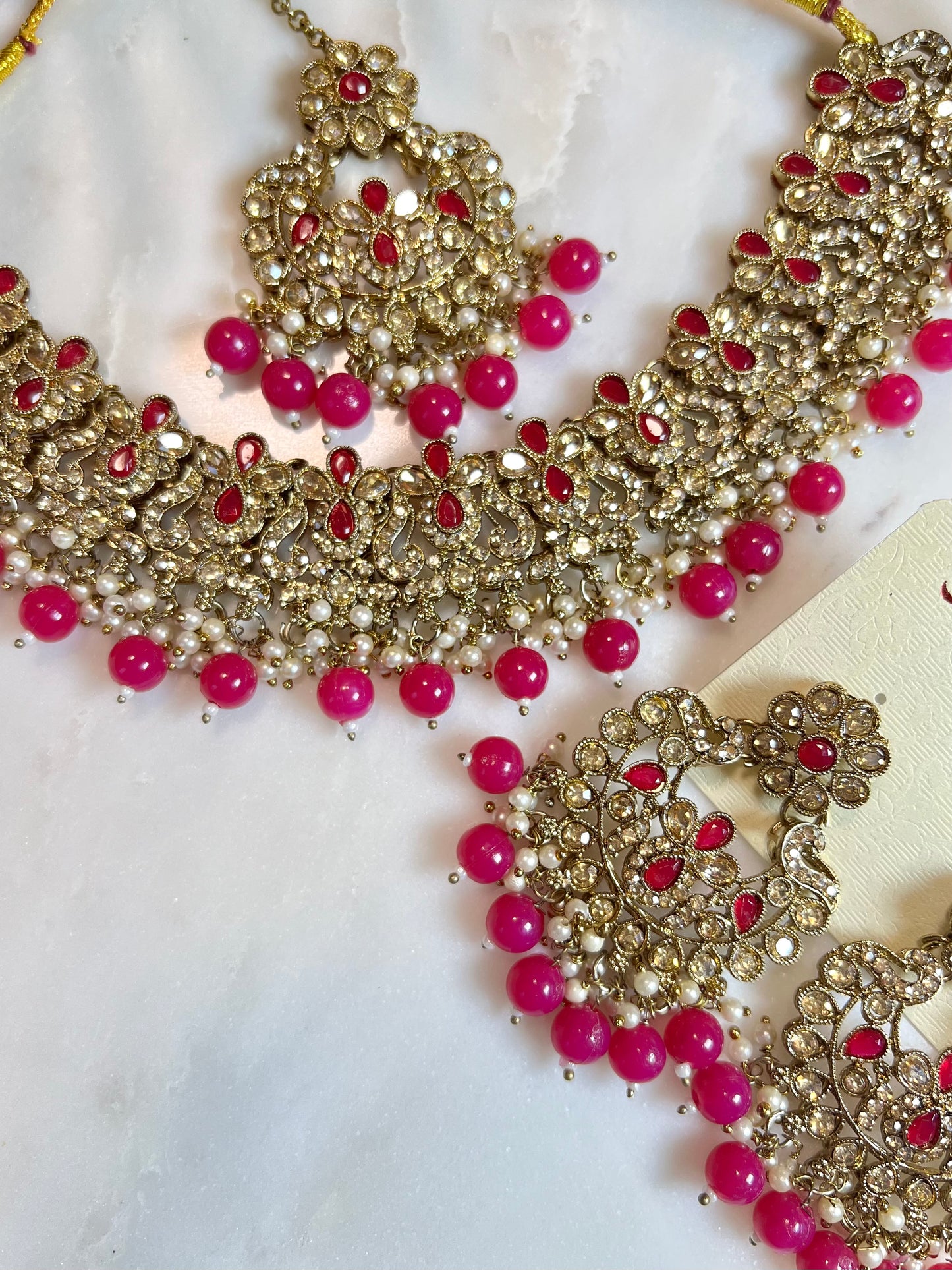 Ilyana Necklaceset - Magenta