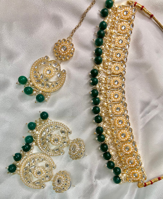 Palak Necklaceset - Green