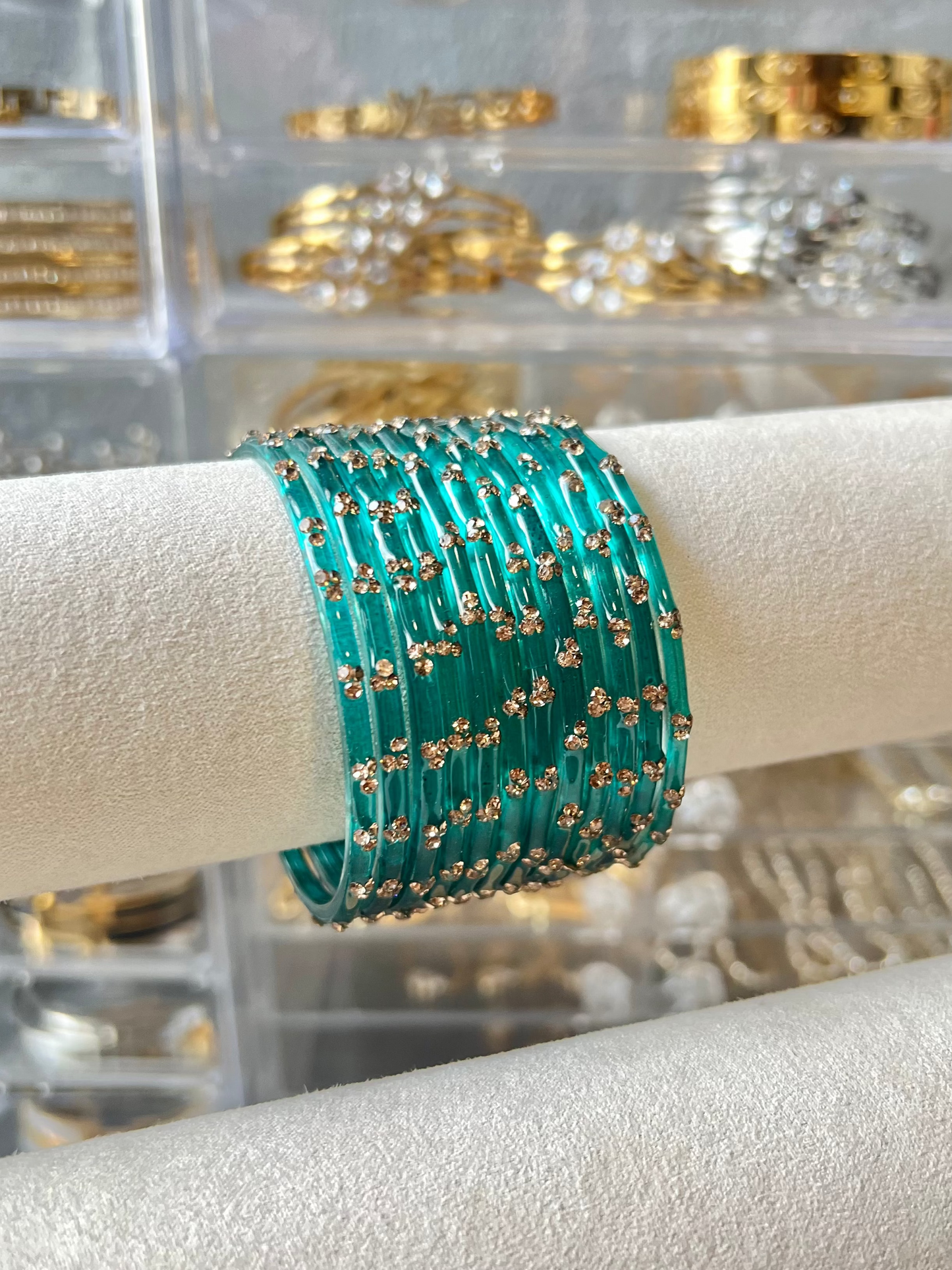 Glass Bangles - Blue