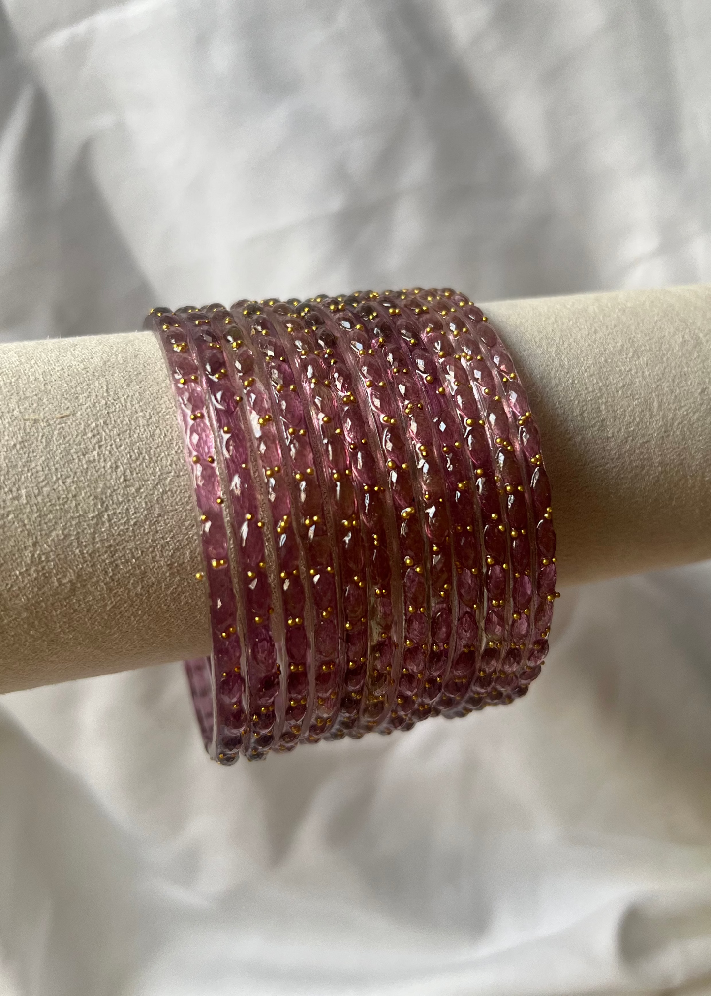 Raindrop Glass Bangles - Dark Onion/2.10