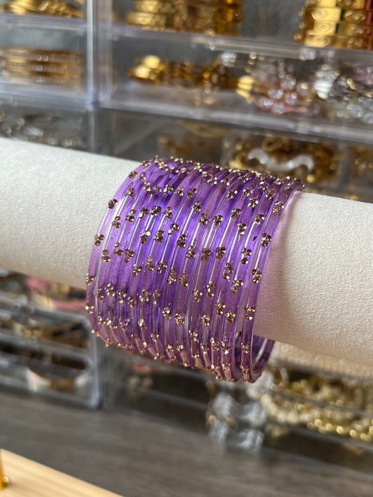 Glass Bangles - Lilac