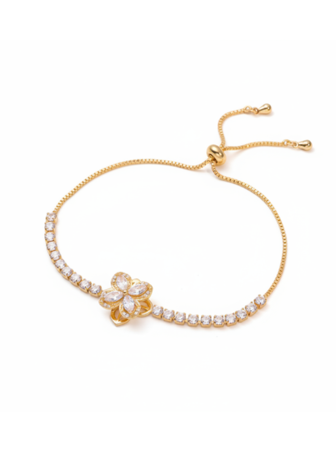 Antistressarmband met bloemenmotief, verstelbaar