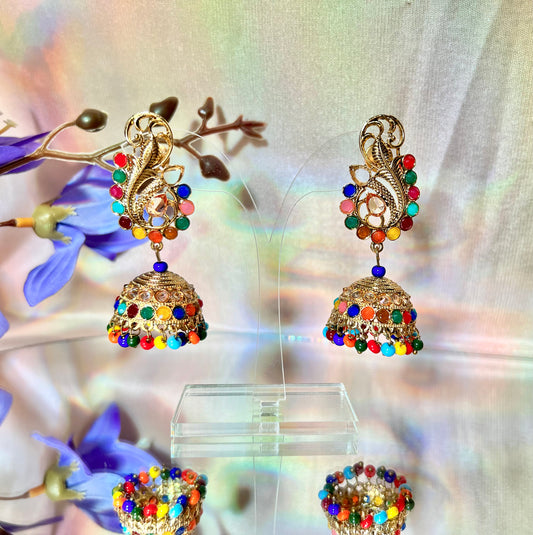 Multi-color Jhumka Earrings