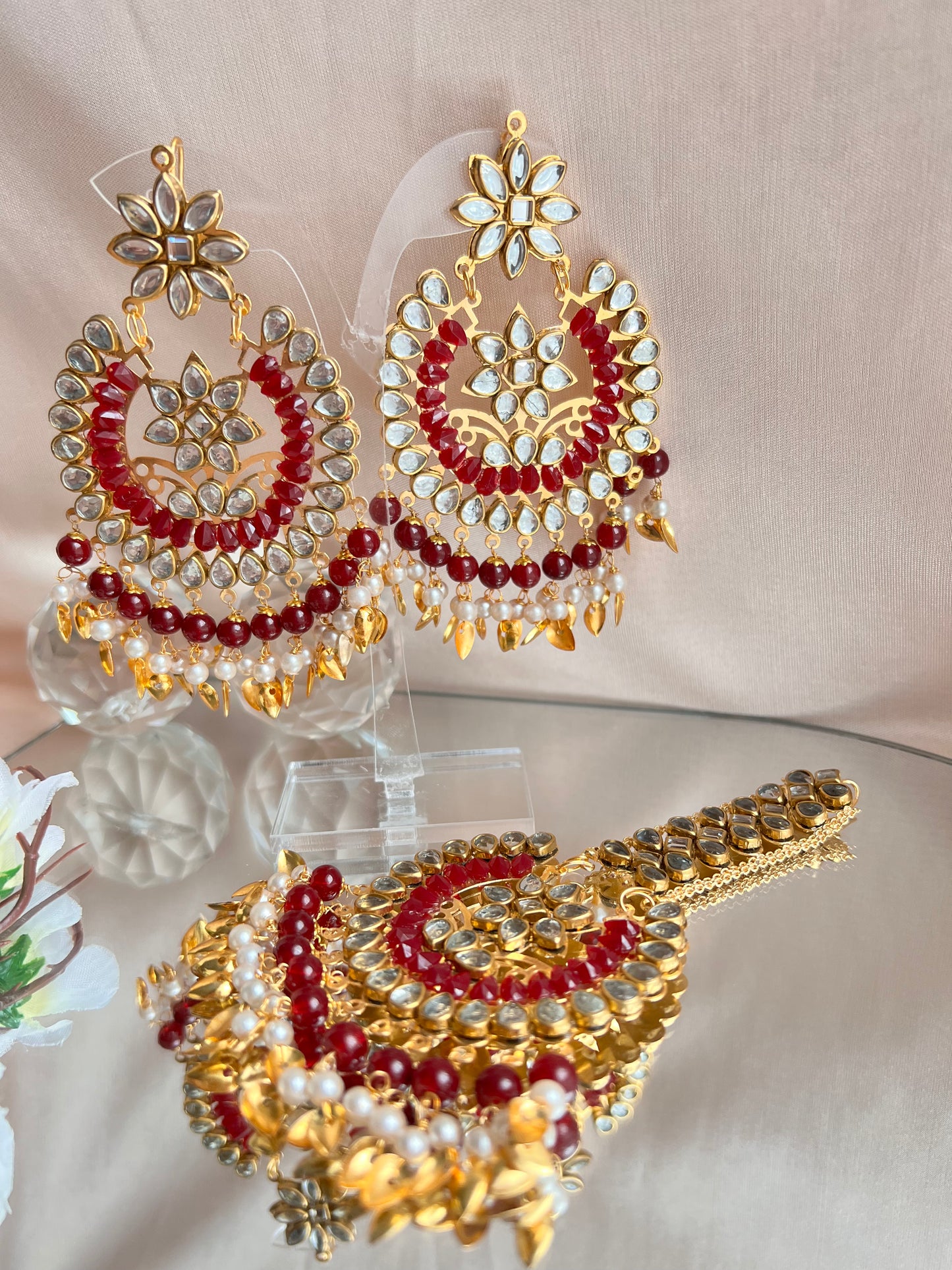 Kundan Tikka set - 5 colors