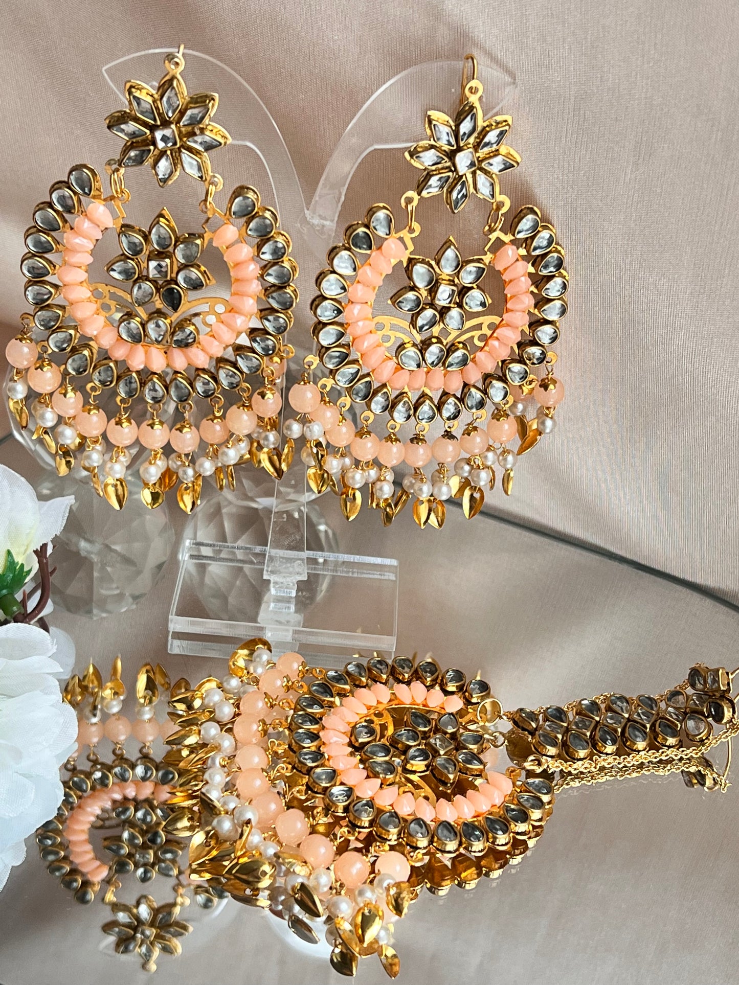 Kundan Tikka set - 5 colors