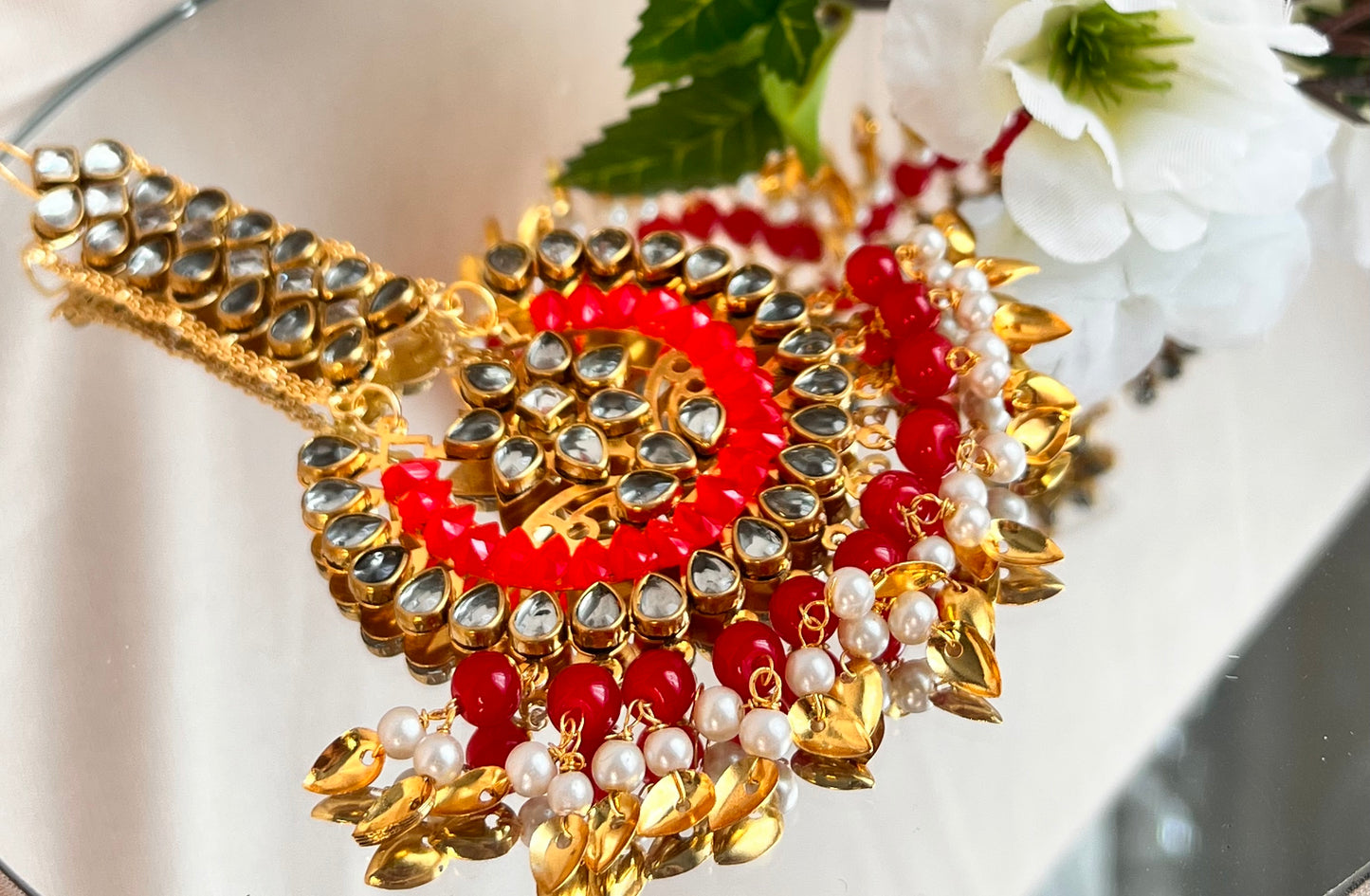 Kundan Tikka set - 5 colors