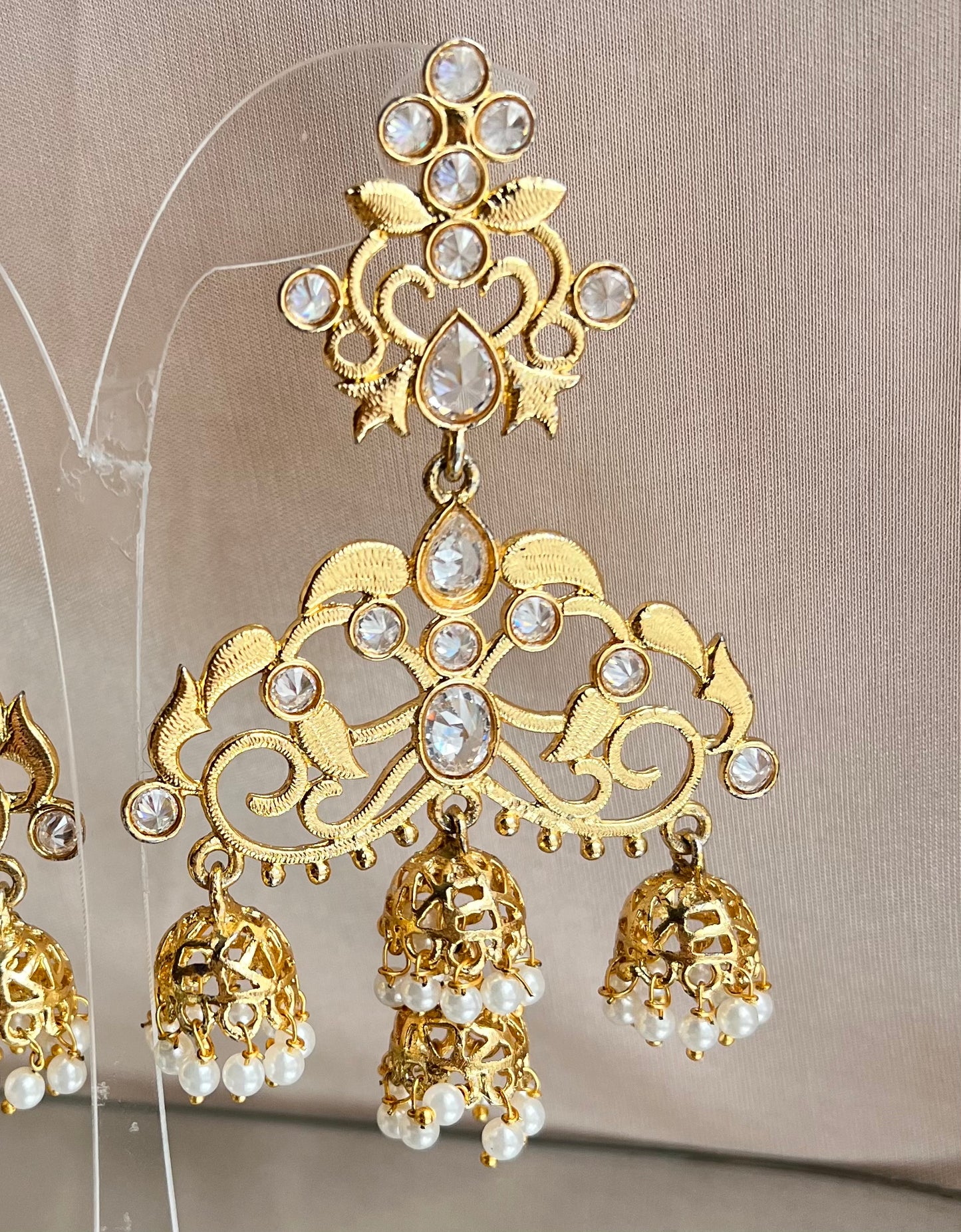 Mira Earrings with Jhumka - 3 colors